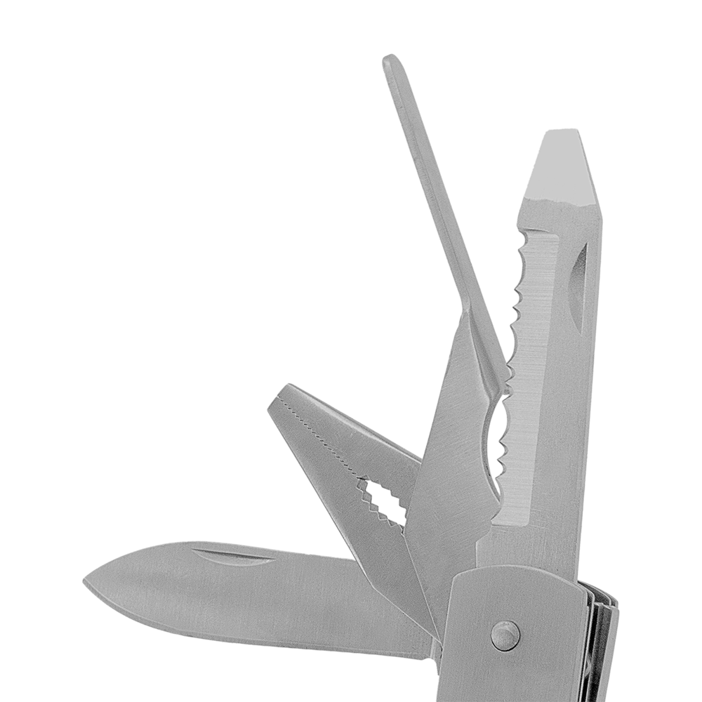 Zenport 12008 10-Function Pliers Multi-Tool with Carrying Case, Silver