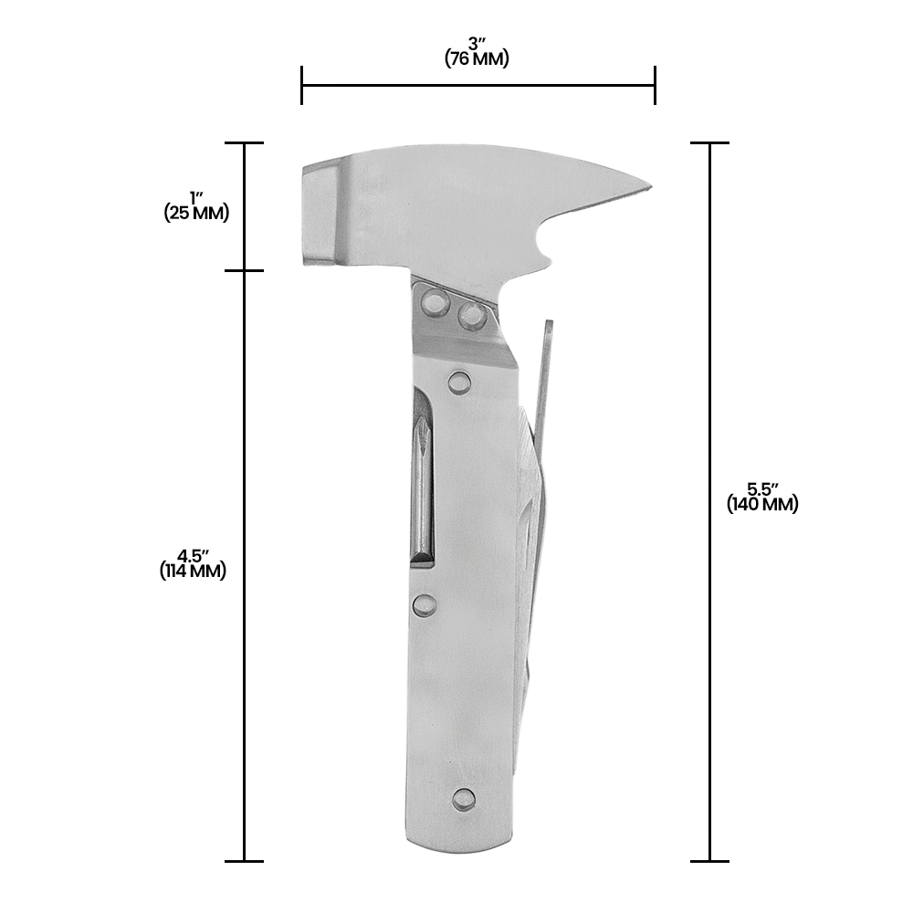 Zenport 12008 10-Function Pliers Multi-Tool with Carrying Case, Silver