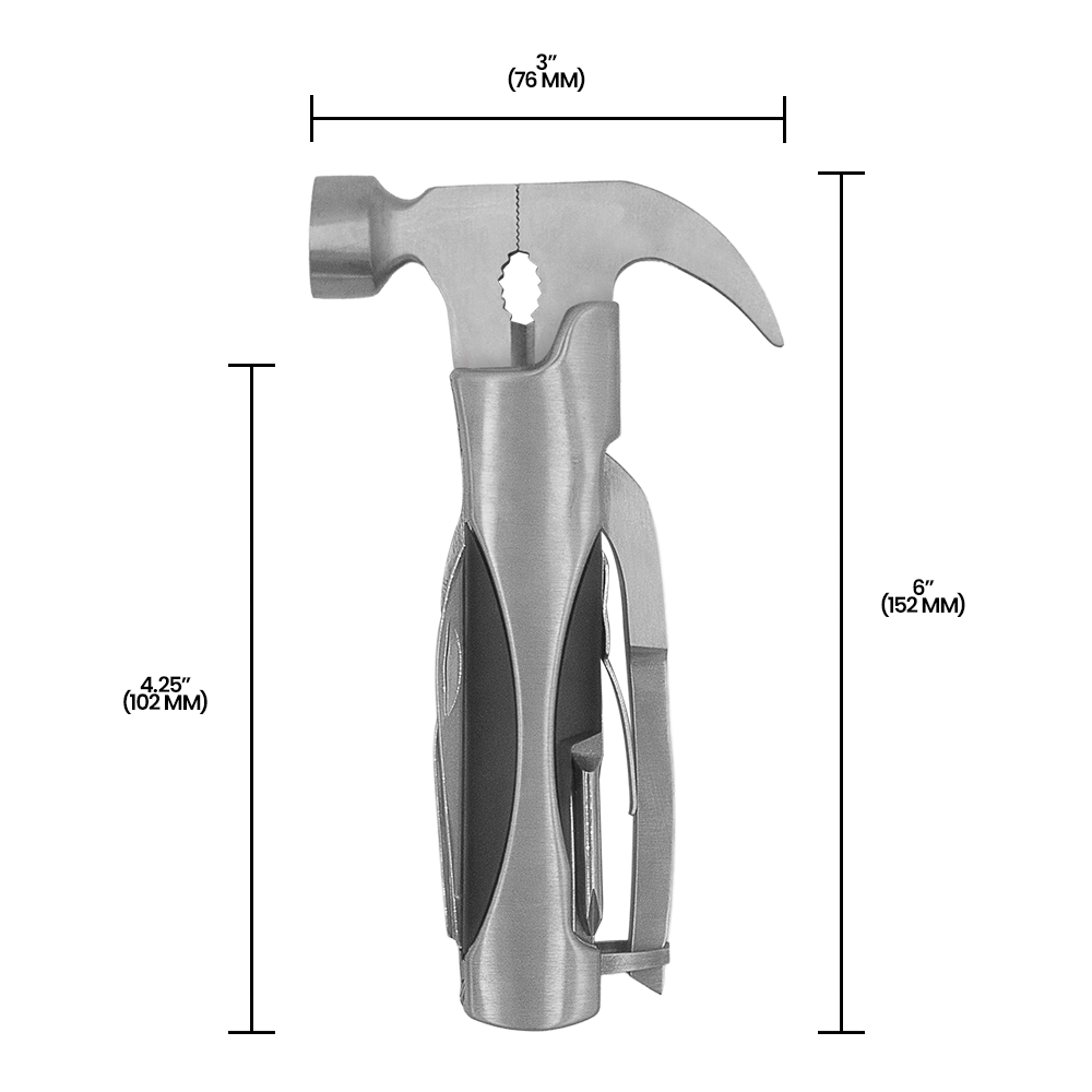 Zenport 12014A 12-in-1 Multi-Function Survival Tool w/ Case, Silver