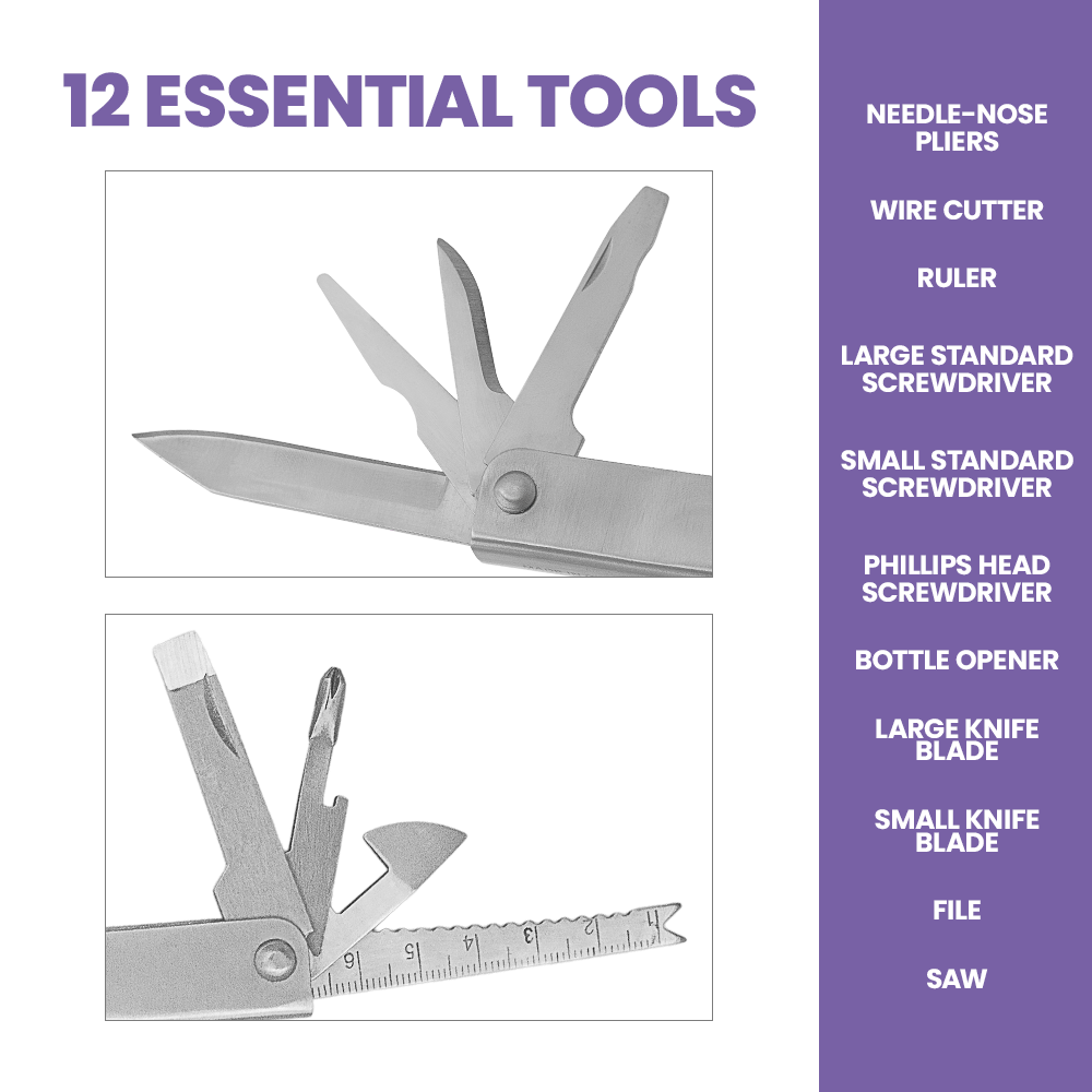 Zenport 13020 Multi-Tool with Nylon Sheath, Silver