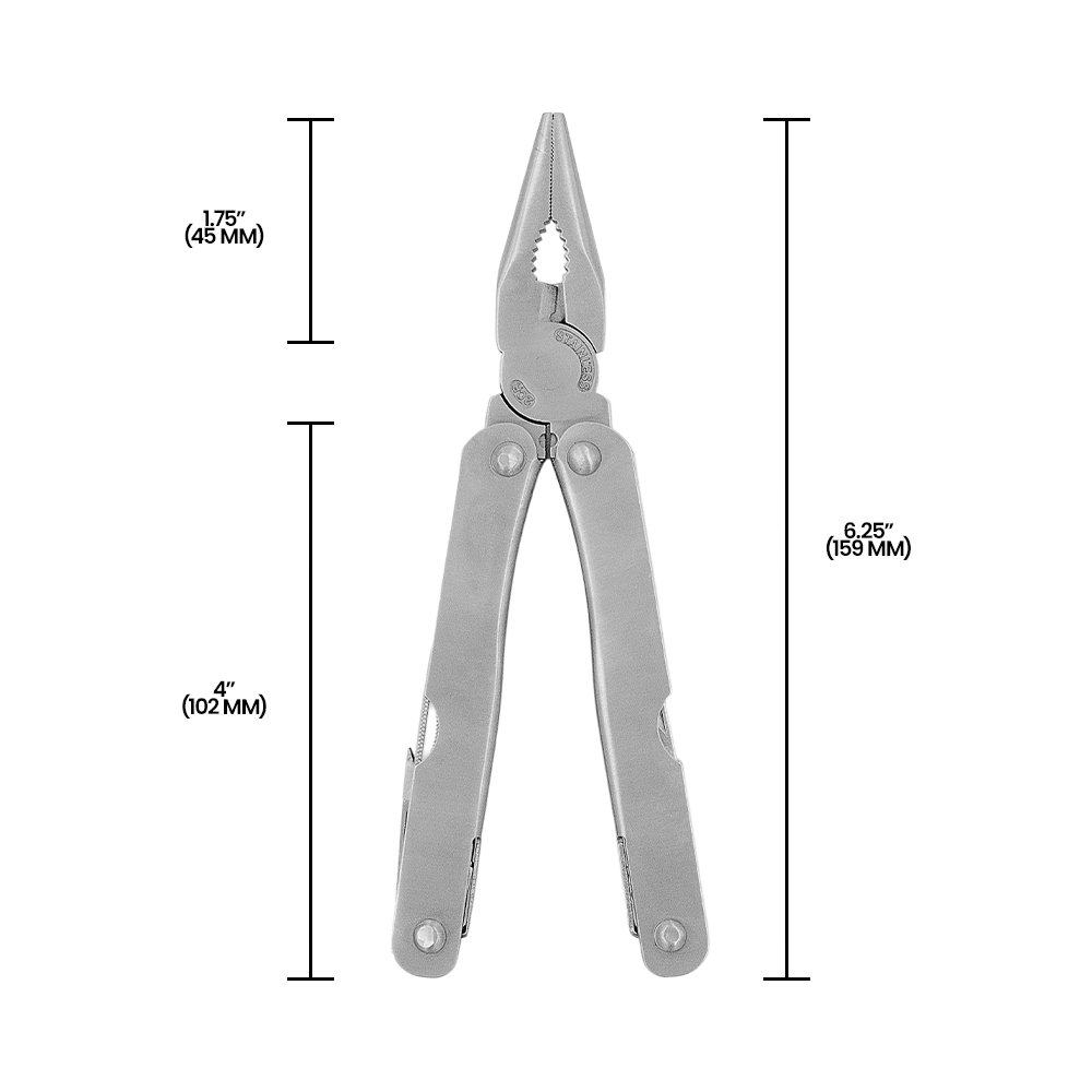 Zenport 13028 Multiherramienta de 20 funciones con estuche, color plateado