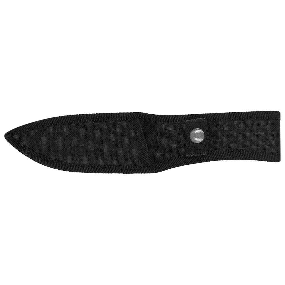 Cuchillo de caza Zenport 14032A con funda - Hoja de acero inoxidable de 23 cm y 10,8 cm, color negro