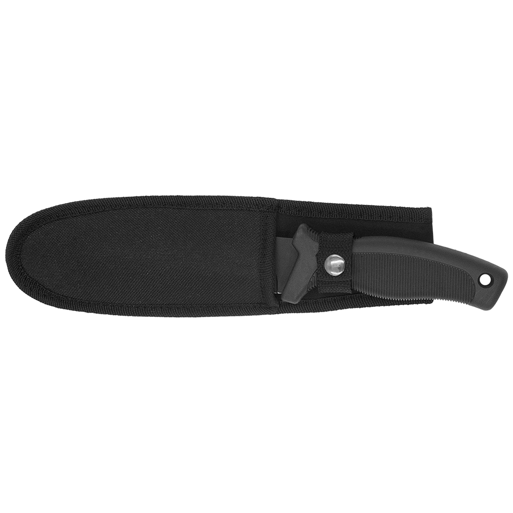 Zenport 14032E Hunting Knife with Sheath, 10.6-Inch, 5.9 Inch Stainless Steel Blade, Black