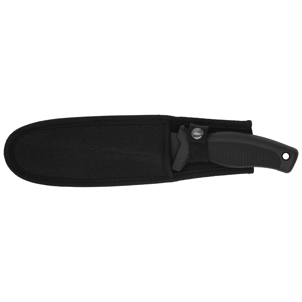 Zenport 14034F Bush Knife, 11-Inch with Nylon Sheath, 6.5 Inch Stainless Steel Blade, Black
