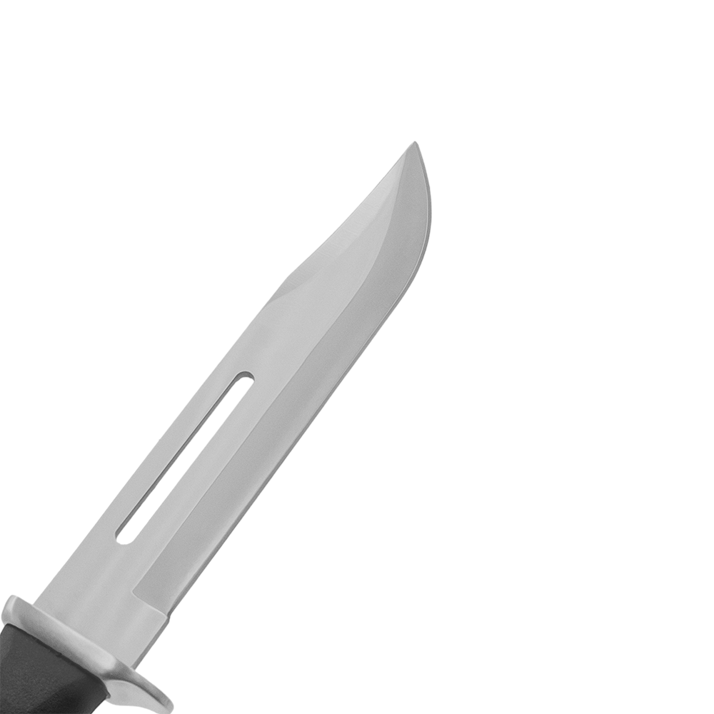 Zenport 14087 Survival/Hunting Bowie Knife with Sheath, 7 Inch Stainless Steel Blade, Black