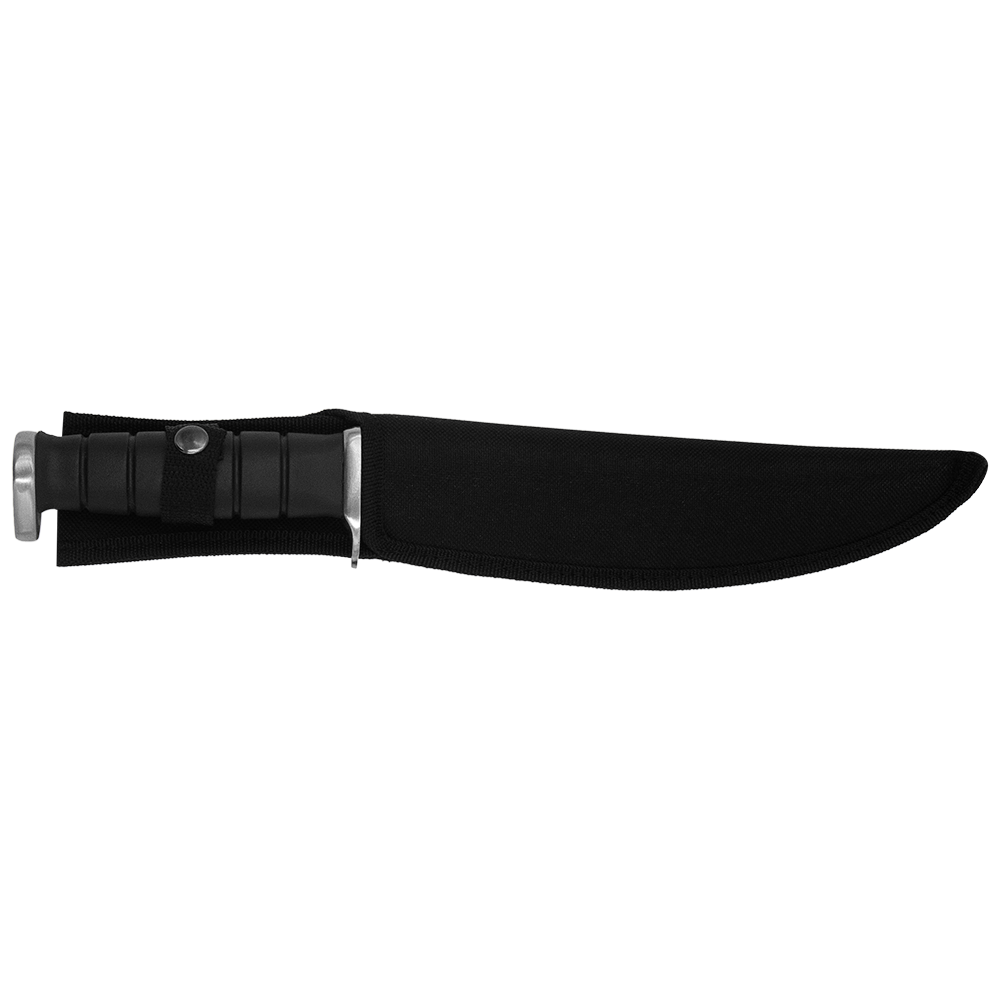 Zenport 14087 Survival/Hunting Bowie Knife with Sheath, 7 Inch Stainless Steel Blade, Black