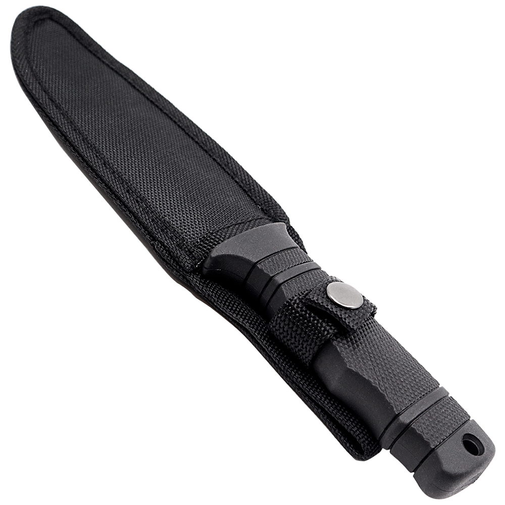 Cuchillo Zenport 14096 SEAL PUP con funda, hoja de acero inoxidable de 4,75 pulgadas, color negro