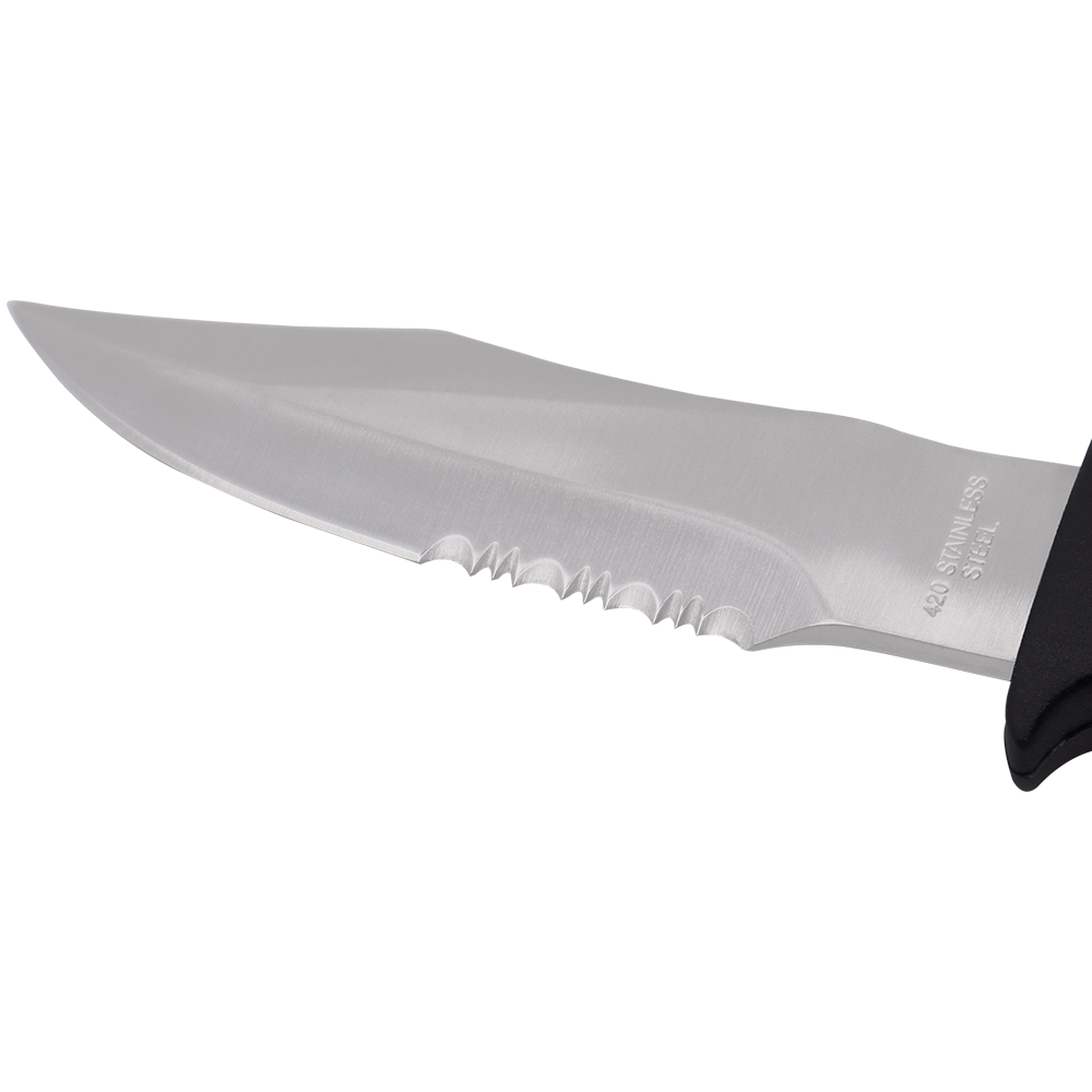 Zenport 14096 SEAL PUP Knife with Sheath, 4.75 Inch Stainless Steel Blade, Black