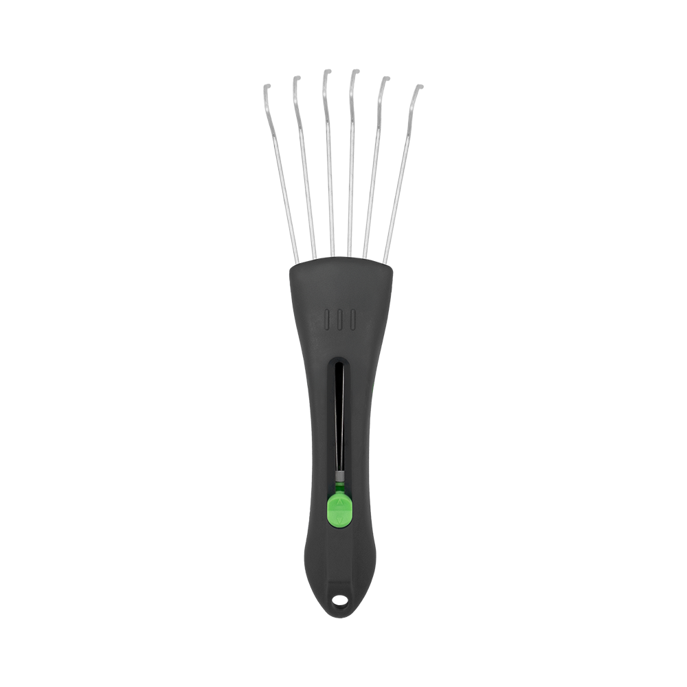 Zenport 15307A Adjustable Hand Rake, Green, Black