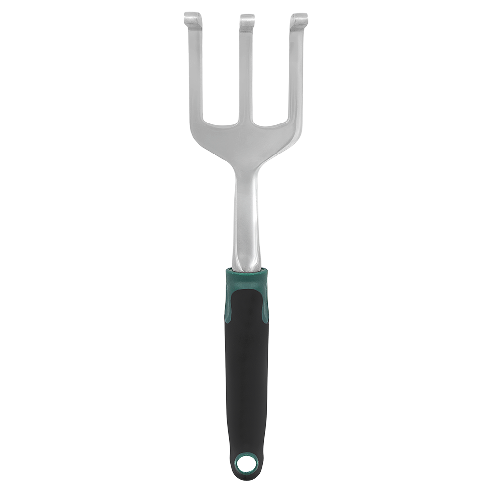 Cultivador de 3 puntas Zenport 15308A, 14 pulgadas, negro