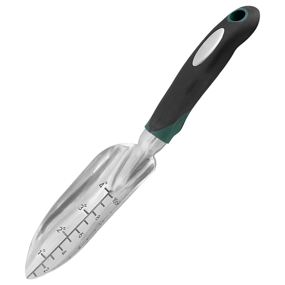 Zenport 15308C Transplanting Trowel with Cushion Grip, Black