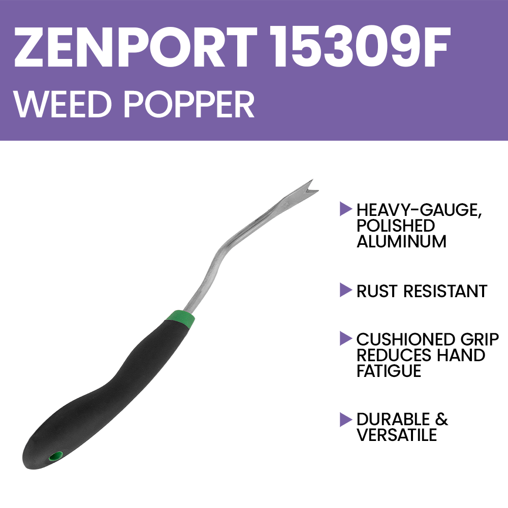 Zenport 15309F Grubber Weed Popper, 14-Inch, Black