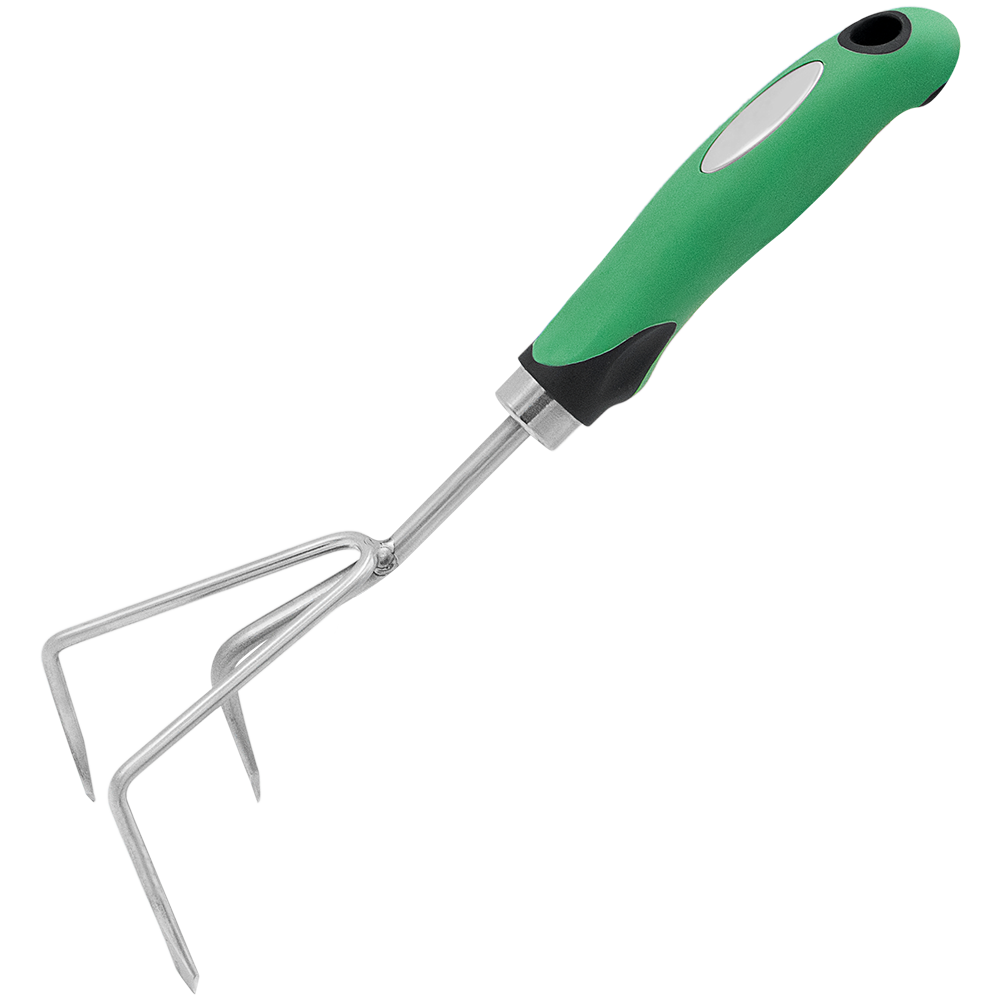 Zenport 15311D 3-Prong Cultivating Fork, 12-Inch, Green