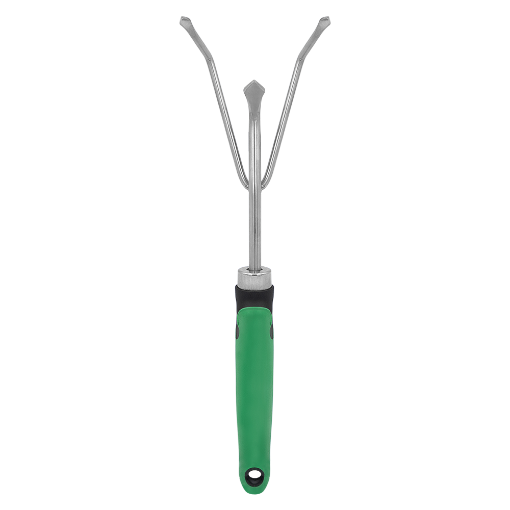 Zenport 15311D 3-Prong Cultivating Fork, 12-Inch, Green