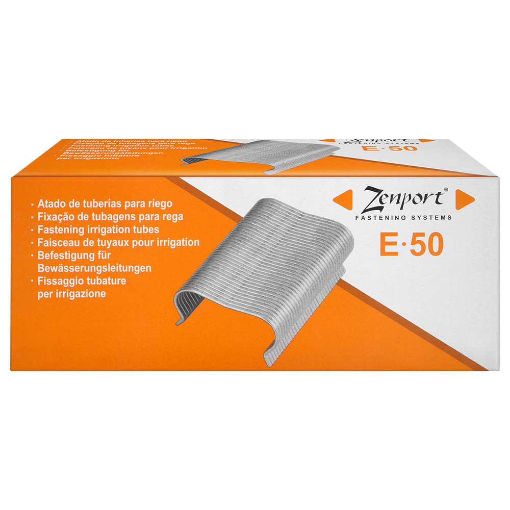 Zenport AE50 Fastening Staples, Box of 500, Silver