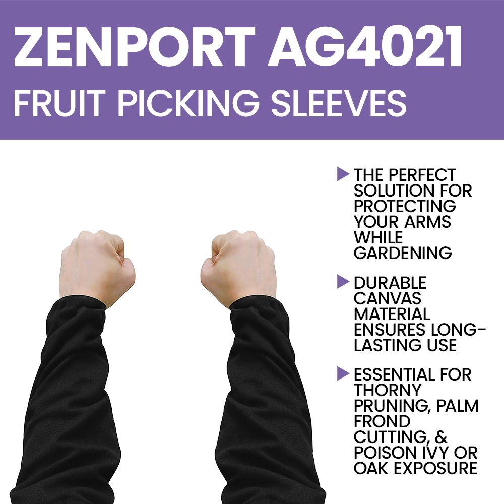 Fundas de nailon para recolección de fruta Zenport AG4021 (1 par), color negro