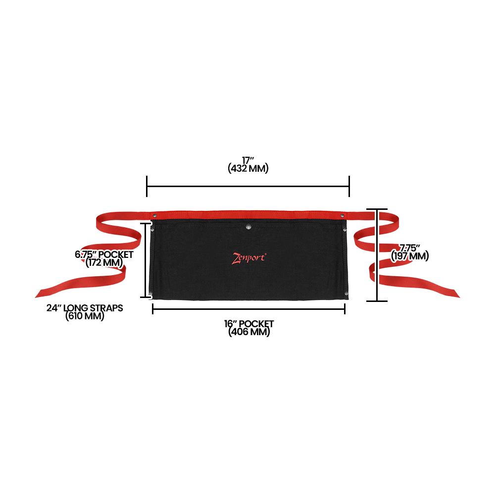 Zenport AG4030 Double Pocket Apron Pouch