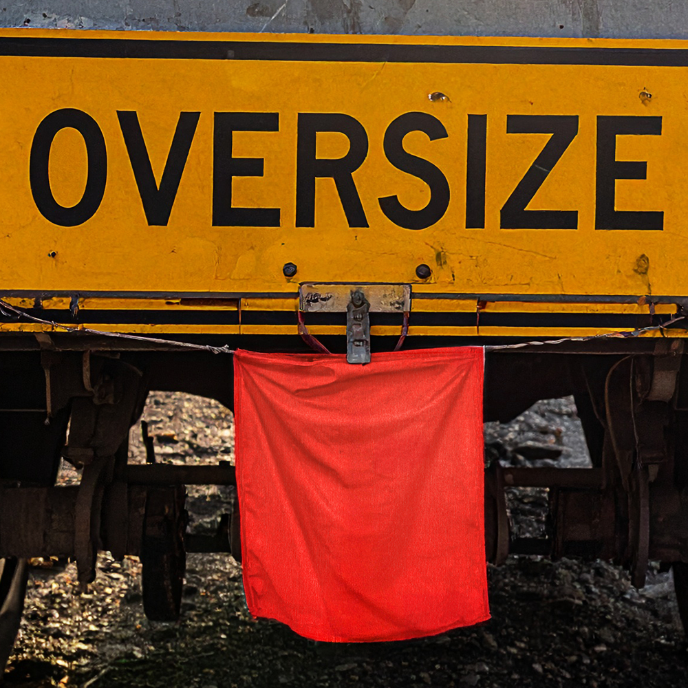 Zenport AG4041 Bright Red Safety Tailgate Flag, Red