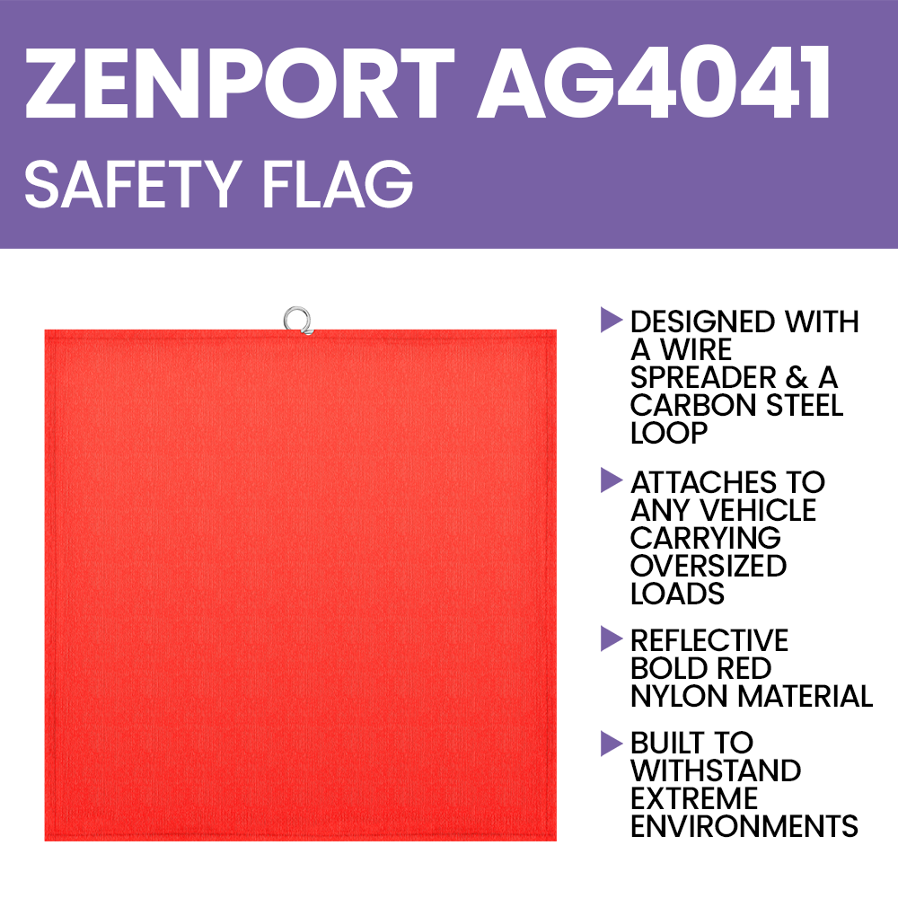 Zenport AG4041 Bright Red Safety Tailgate Flag, Red