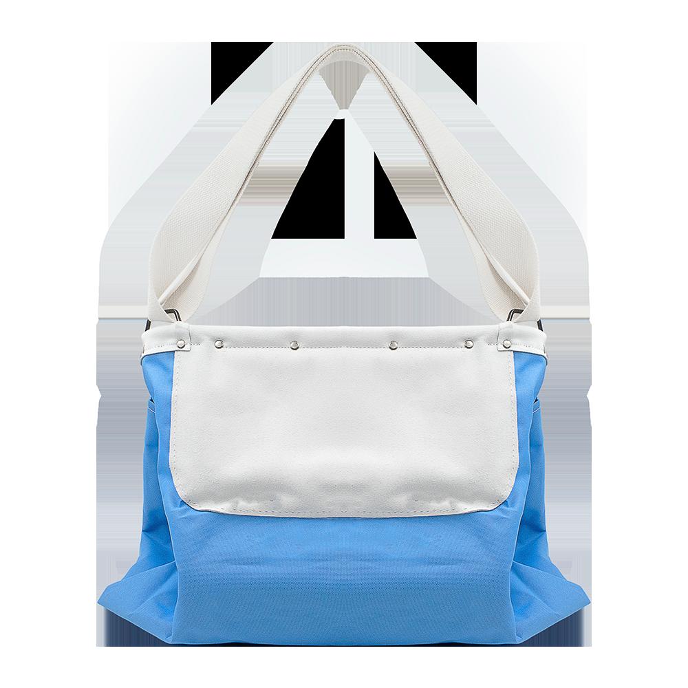 Bolsa bandolera Zenport AG416 Soft Shell para cosecha de frutas, 20 kg, azul