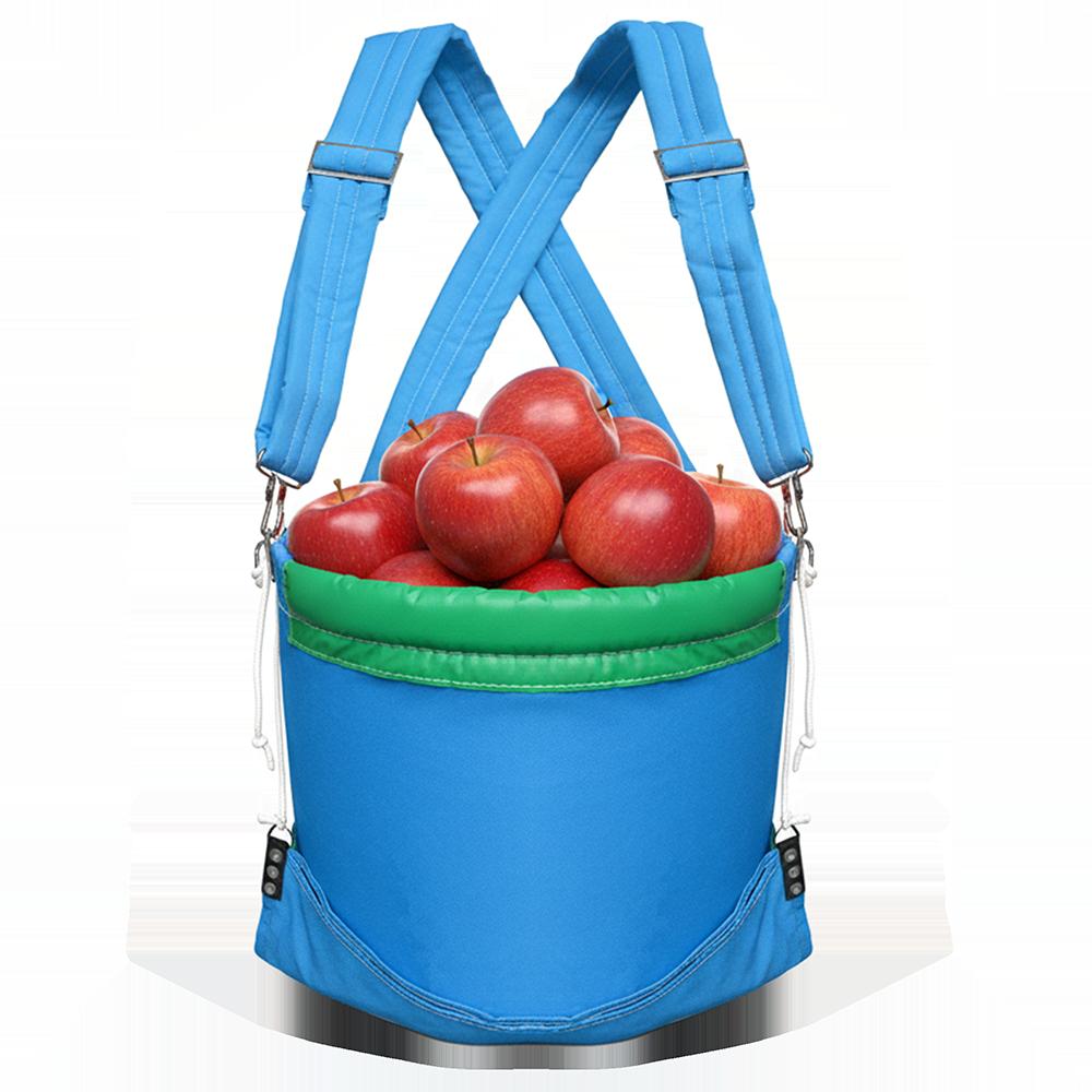 Zenport AG421 Agrikon Barrel Fruit Picking Bag, 1 Bushel, Blue