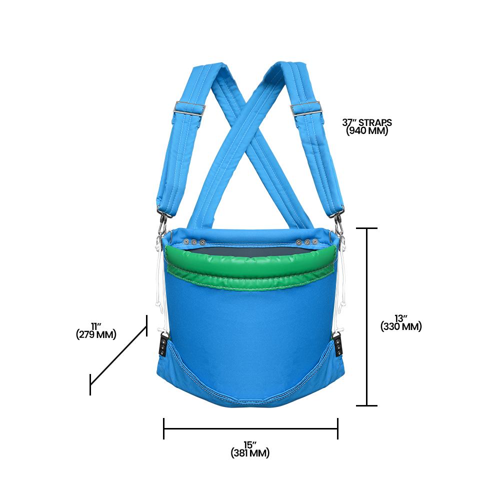Zenport AG421 Agrikon Barrel Fruit Picking Bag, 1 Bushel, Blue