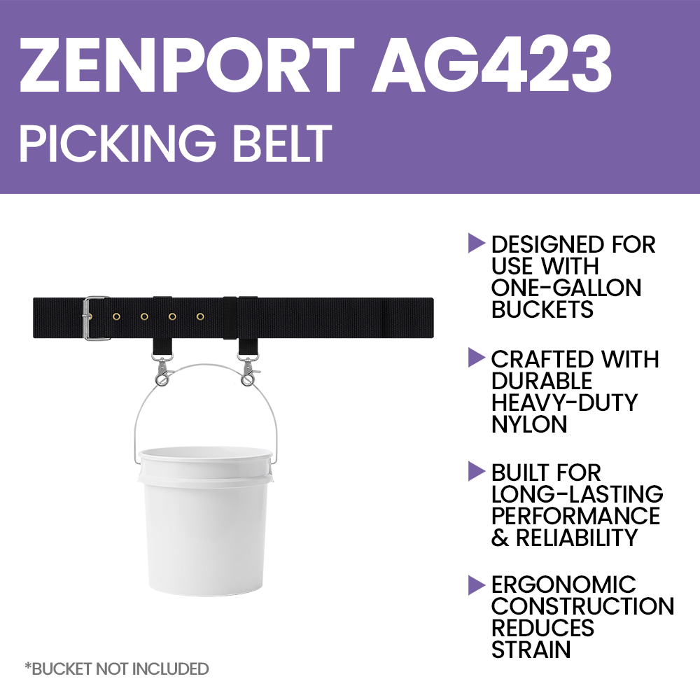 Zenport AG423 AgriKon Blueberry Picking Belt, Black