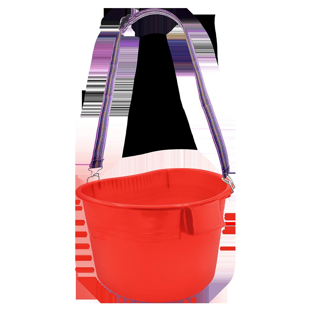 Cubo de recolección Zenport AG430R con correa, 22 cuartos, rojo