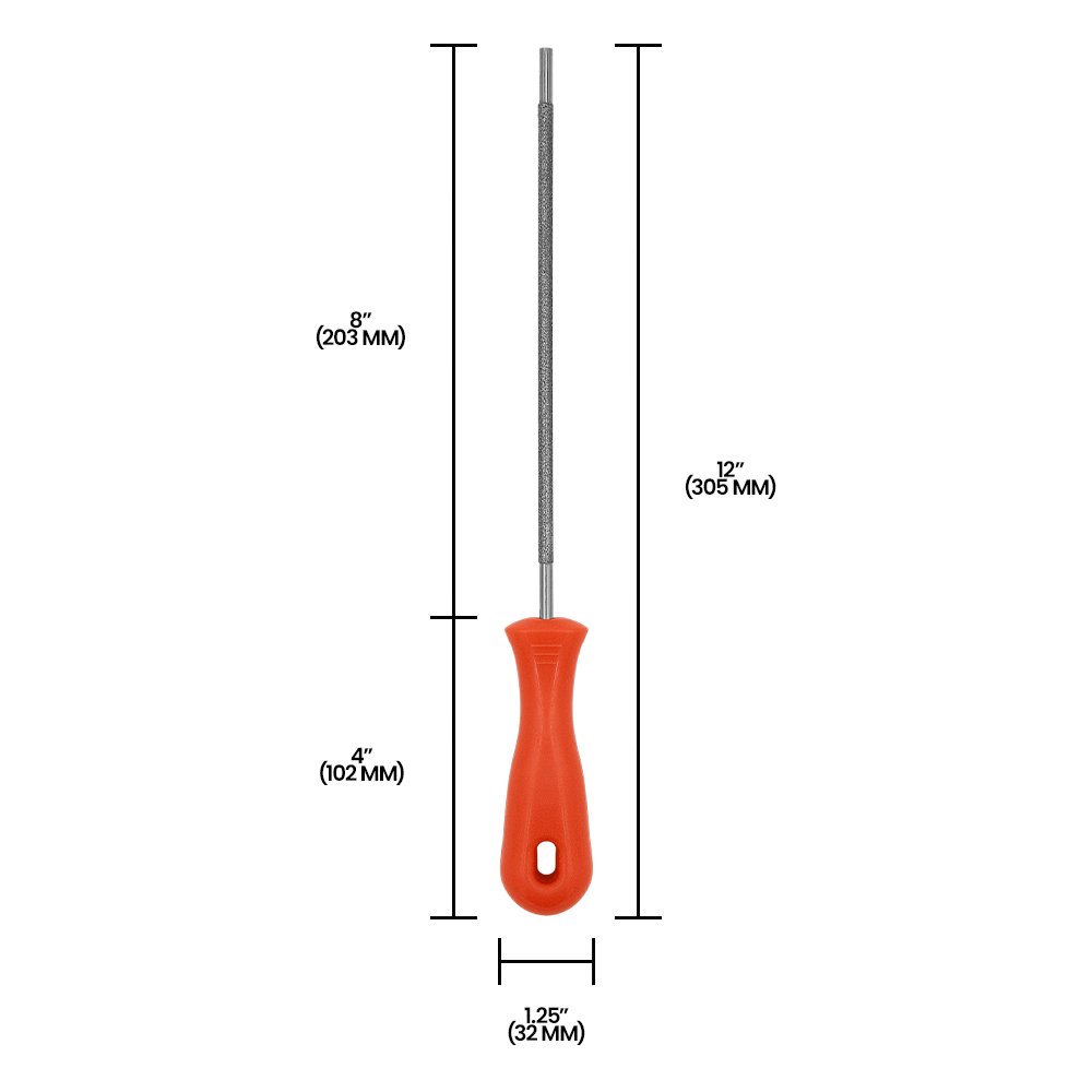 Zenport AGF138 Chainsaw File, Diamond Coated, 8-Inch