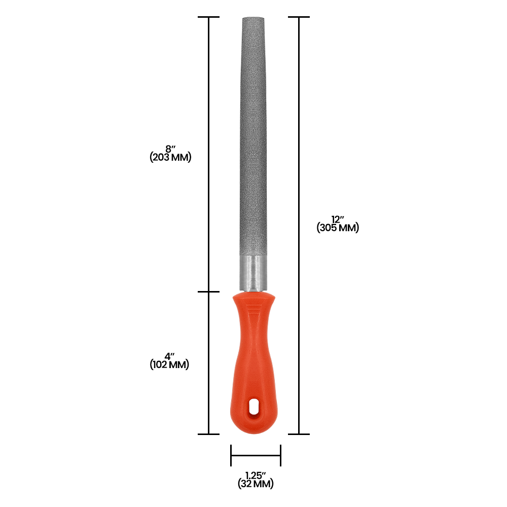 Zenport AGF139 Half Round File, Diamond Coated, 8-Inch