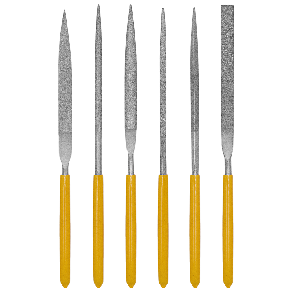 Zenport AGF170 6-Piece Diamond File Set, Yellow