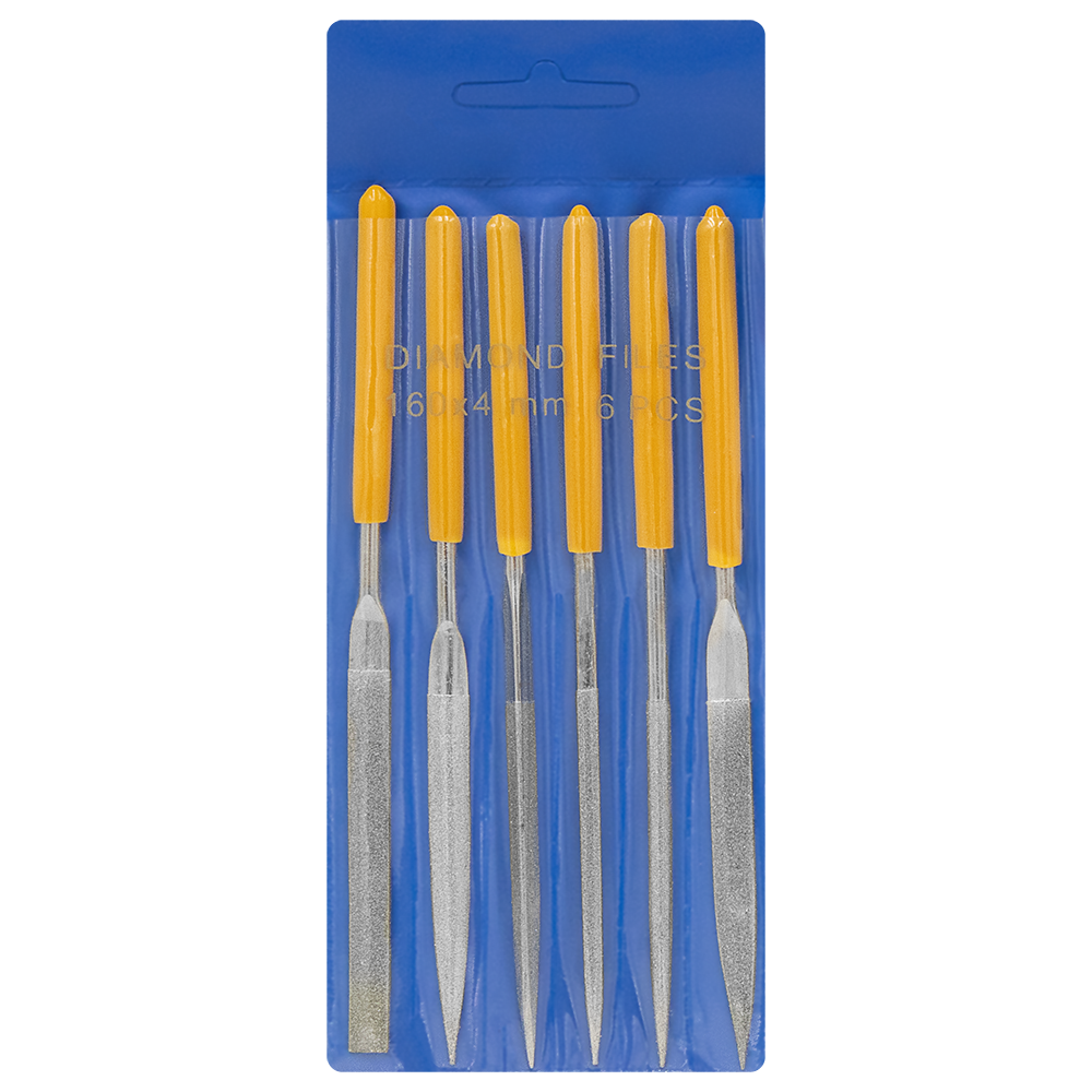 Zenport AGF170 6-Piece Diamond File Set, Yellow