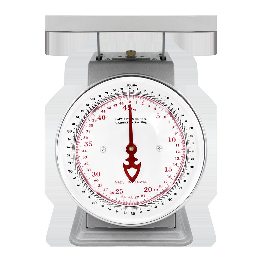 Zenport AZD100 Platform Mechanical Dial Scale, 100-Pound, Silver