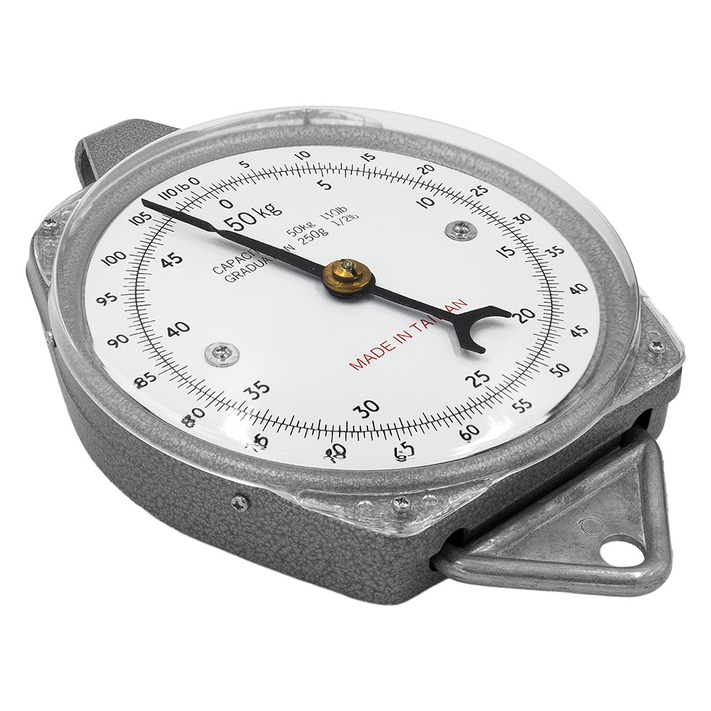 Zenport AZDH100 Hanging Mechanical Dial Scale, 100-Pound, Silver