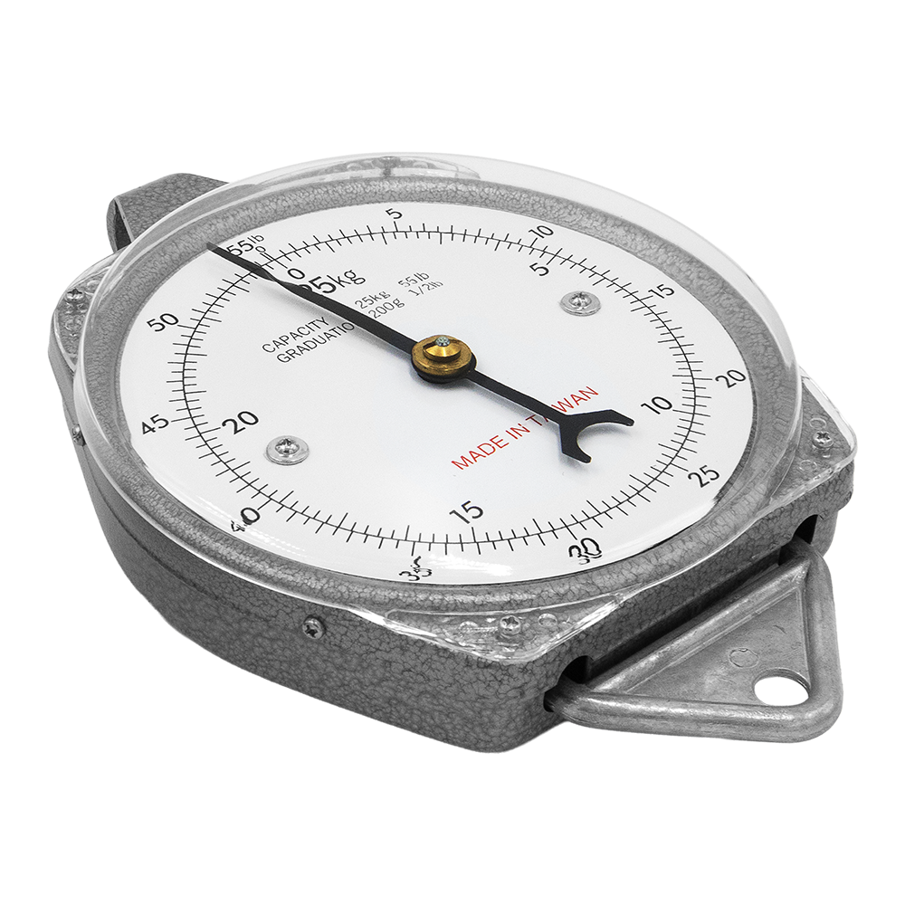 Zenport AZDH50 Hanging Mechanical Dial Scale, 50-Pound, Silver