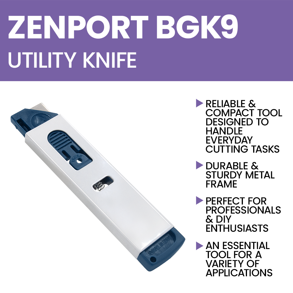 Navaja multiusos Zenport BGK9 Speedy Cutter, gris