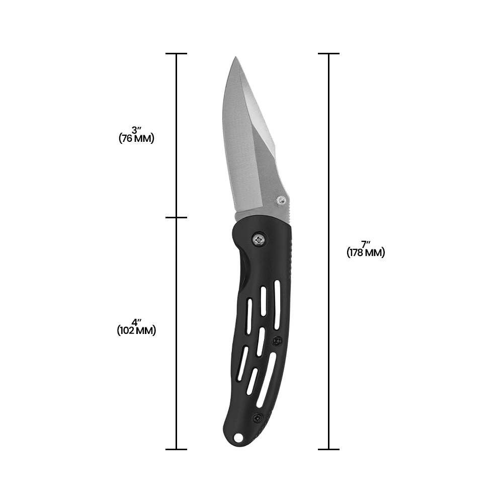 Zenport CSK7022 Deluxe Folding Pocket Knife, 3.25 Inch Blade, Red