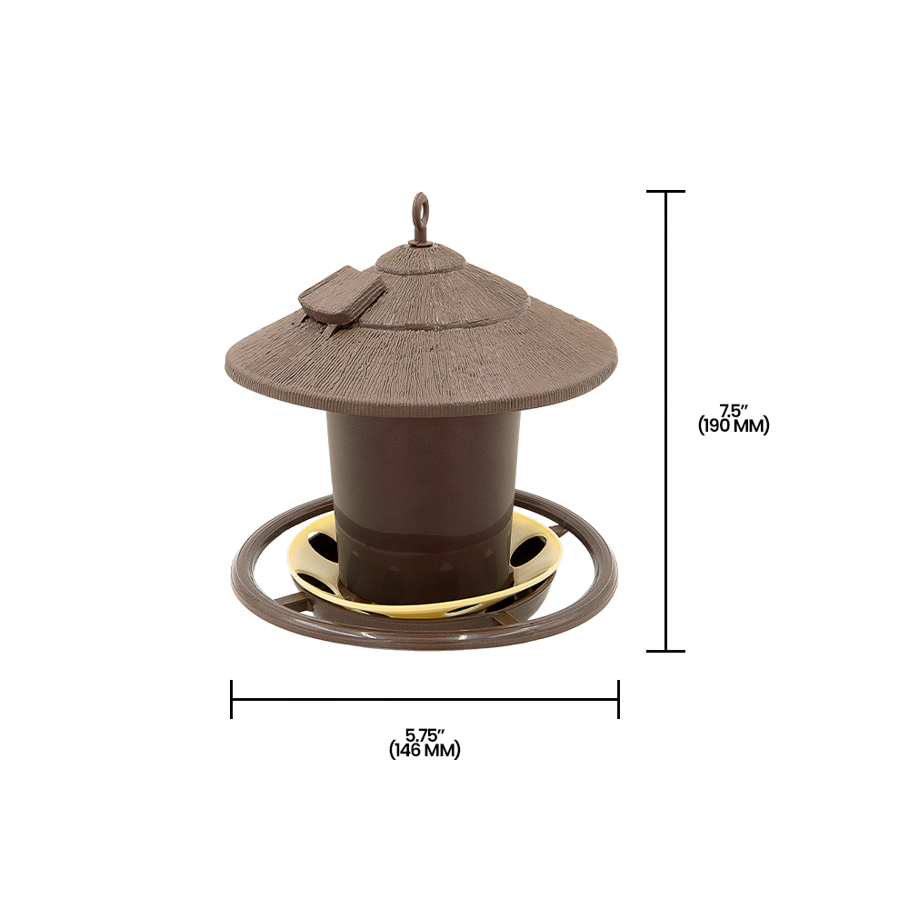 Zenport D450 Plastic, Hanging Bird Feeder, Brown