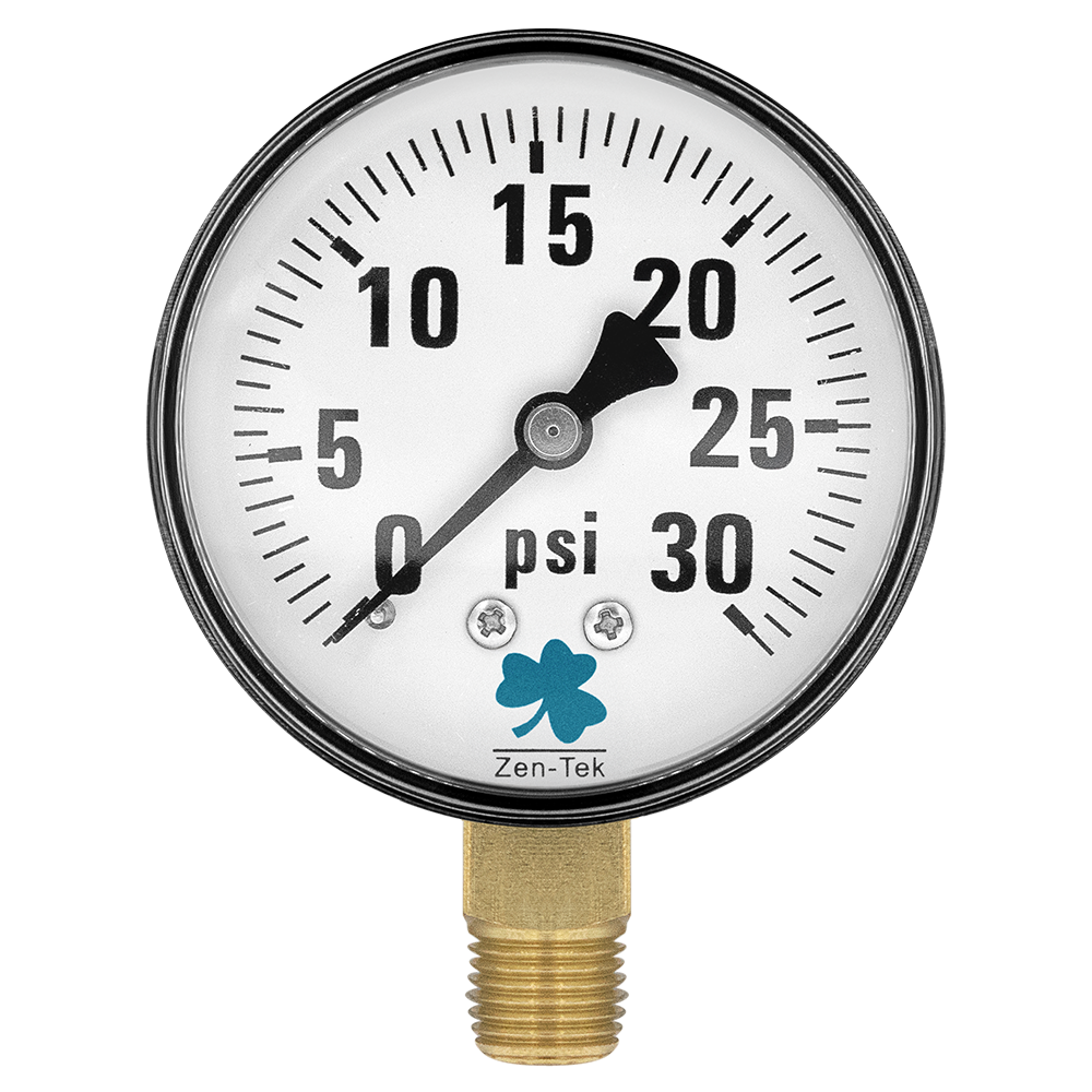 Zenport DPG30 Dry Air Pressure Gauge, 30 PSI