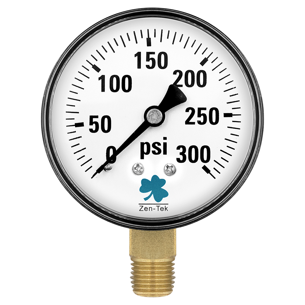 Zenport DPG300 Dry Air Pressure Gauge, 300 PSI