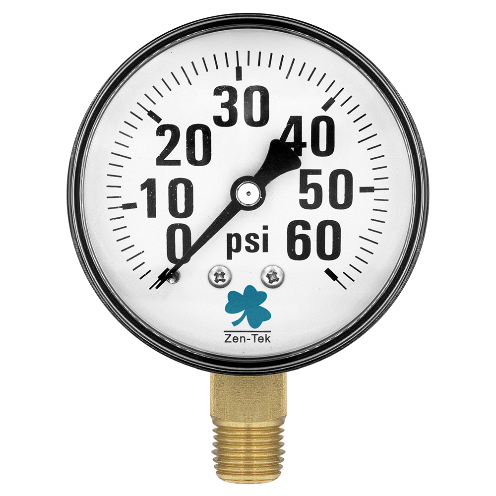 Zenport DPG60 Dry Air Pressure Gauge, 60 PSI