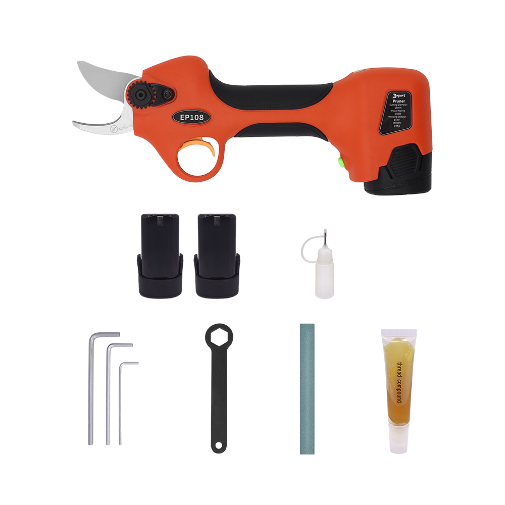 Zenport EP108 ePruner Cordless Battery Powered Electric Pruner, 1-Inch, Red