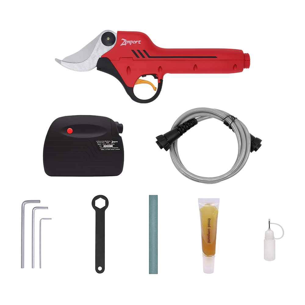Zenport EP2 ePruner Battery Powered Electric Pruner, 1.18-Inch Cut, Red