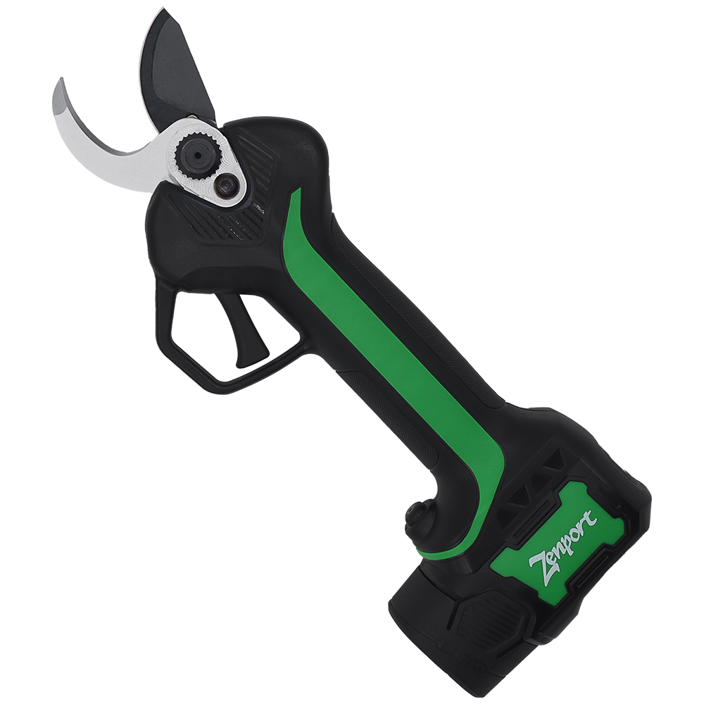 Zenport EP26 Cordless Electric Pruner, 1-Inch Cut, 2 Batteries, Black/Green