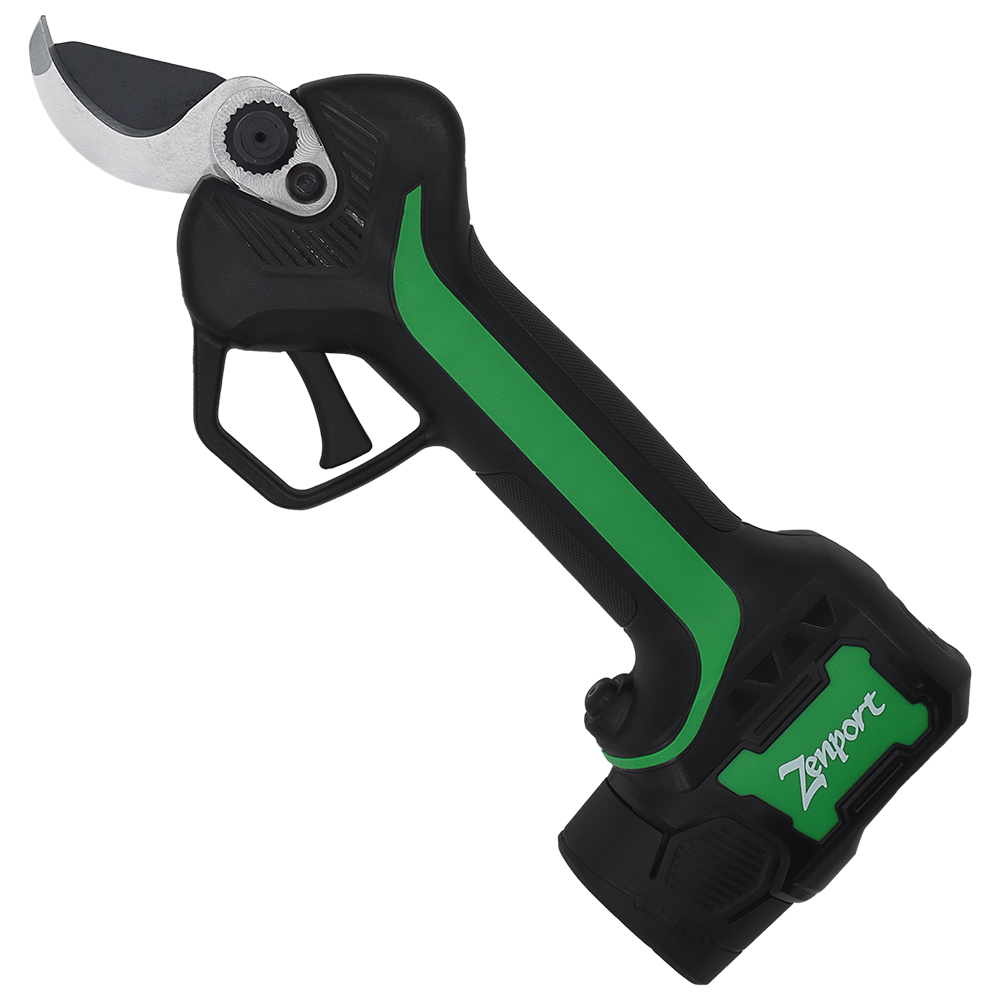 Zenport EP26 Cordless Electric Pruner, 1-Inch Cut, 2 Batteries, Black/Green