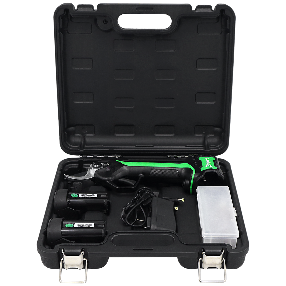 Podadora eléctrica inalámbrica Zenport EP26, corte de 1 pulgada, 2 baterías, color negro/verde