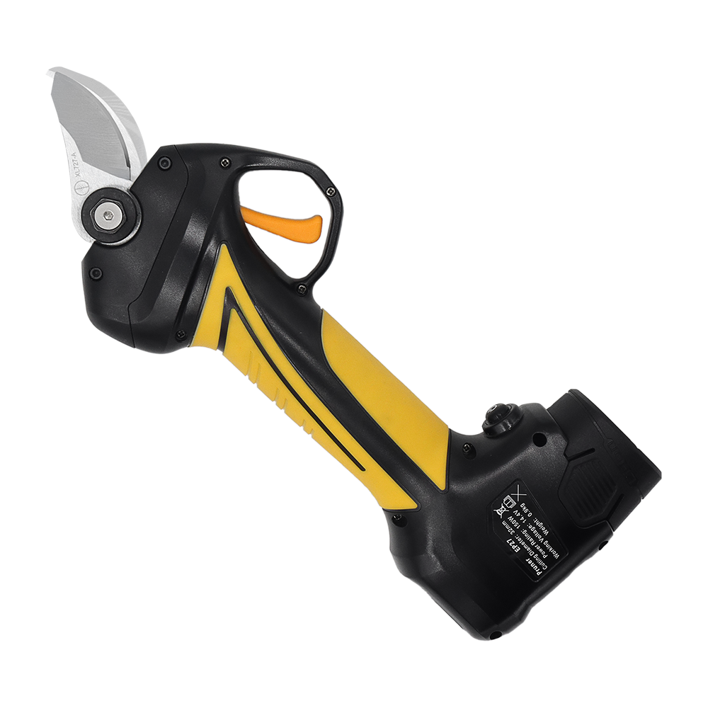 Podadora eléctrica inalámbrica Zenport EP27, corte de 1,25 pulgadas, 3 baterías, color negro/amarillo