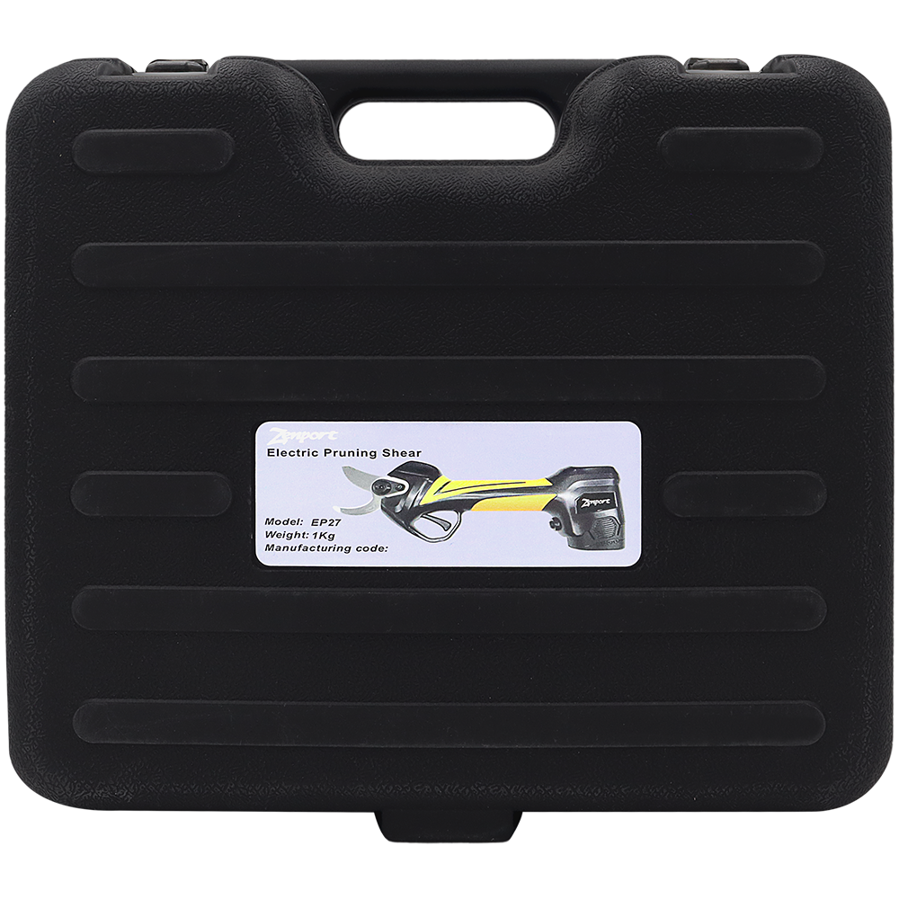 Podadora eléctrica inalámbrica Zenport EP27, corte de 1,25 pulgadas, 3 baterías, color negro/amarillo