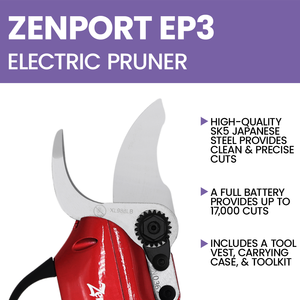 Podadora eléctrica a batería Zenport EP3 ePruner, corte de 1,4 pulgadas