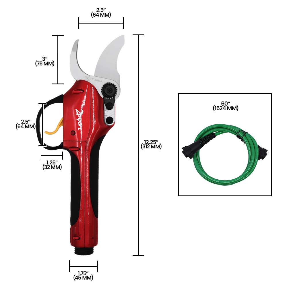 Podadora eléctrica a batería Zenport EP3 ePruner, corte de 1,4 pulgadas